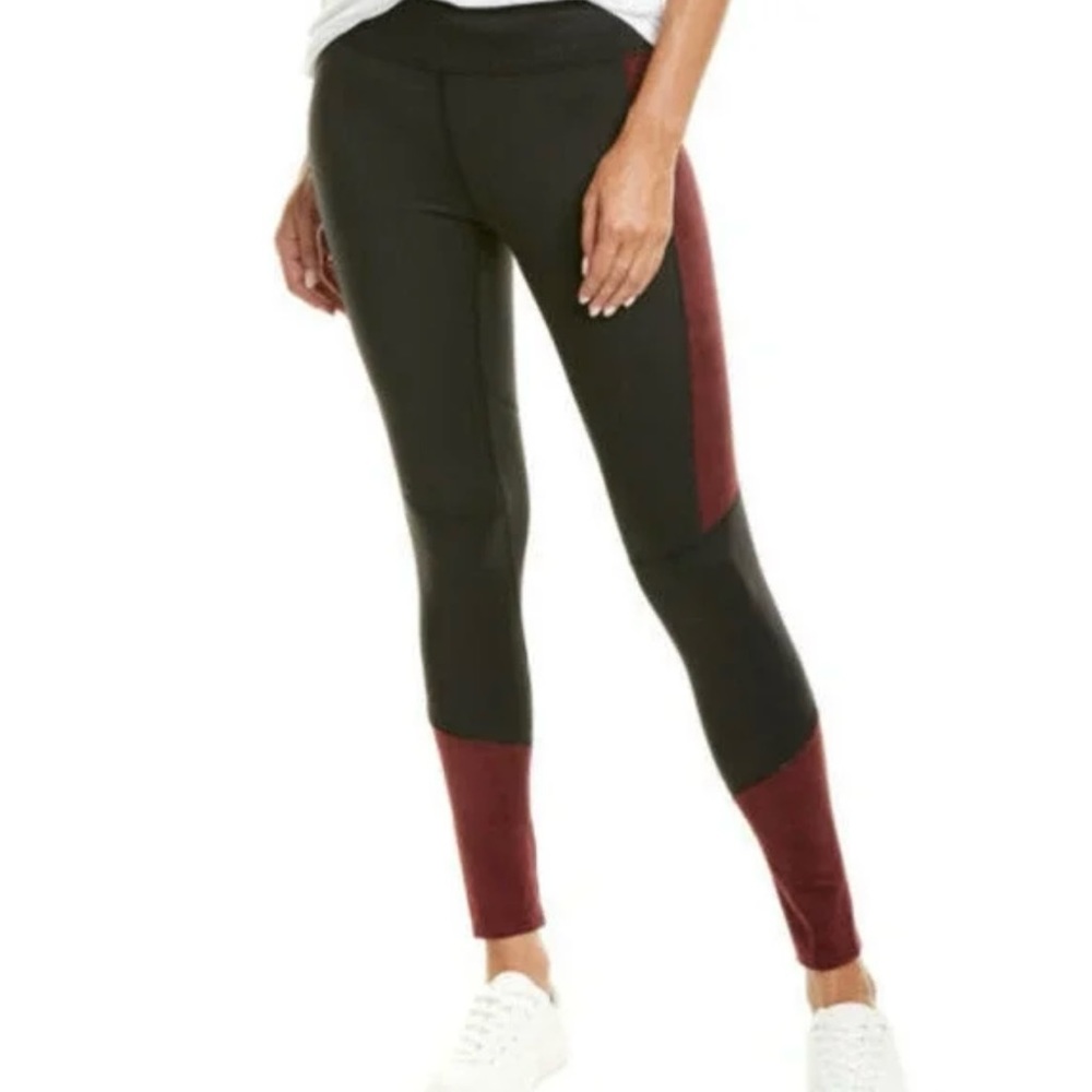NWT Splendid Women’s Yoga Faux Suede Trim Leggings